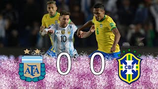 Argentina 0 vs Brasil 0 - Eliminatorias Sudamericanas Qatar 2022 - Partido Completo