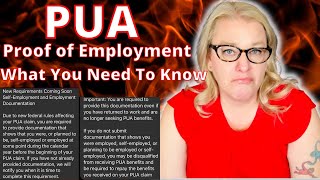 CA EDD PUA Unemployment Update Proof of Employment Or Self-Employment Required