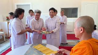 บวชอุบาสิกาแก้วถือศีลแปด บูชาธรรมหลวงพ่อธัมมชโย อายุวัฒนมงคล79ปี ณ วัดพระธรรมกายเยอร์ลิน วันที่3🇩🇪