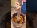 ASMR Crushing Palm Fruits in wooden mortar & Pestle Satisfying video.#shorts