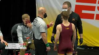 Patrick McKee (Minnesota) vs Codi Russell (Appalachian St) 2021 NCAA Wrestling Consolation Round 2