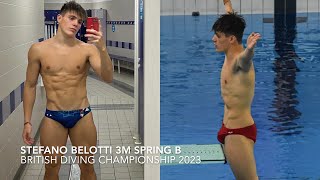 STEFANO BELOTTI   🇮🇹 British Diving Championship 2023 | 3m Spring Board Diving Prelim