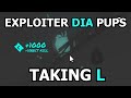 exploiter dia pups taking L | kaiju paradise | roblox