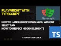 How to Handle Custom Drop down menu in playwright | Without select tag | Handle Hidden Elements