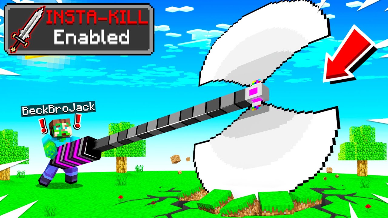 The Most Overpowered Weapon In Minecraft Youtube