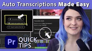 How to Use Auto Transcriptions | Premiere Pro Tutorial with Valentina Vee | Quick Tips | Adobe Video