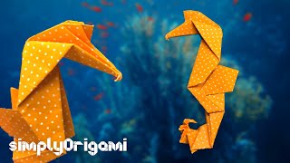 ORIGAMI Seahorse | make an EASY paper SEAHORSE | How To 🌸 | by Michael G. LaFosse