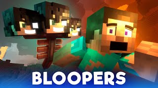 Nether War: BLOOPERS - Alex and Steve Life (Minecraft Animation)