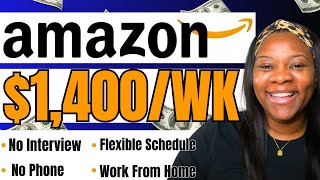 AMAZON PAYIN $35 AN HOUR! No Interview No Phone Remote Work From Home Jobs 2025