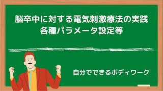 脳卒中に対する電気刺激療法の実践-各種パラメータ設定等-