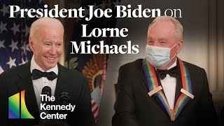 President Joe Biden on Lorne Michaels - 44th Kennedy Center Honors (White House Reception)