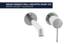 GROHE Essence 2-hole basin faucet - a wall-mounted faucet in a subtle, elegant design