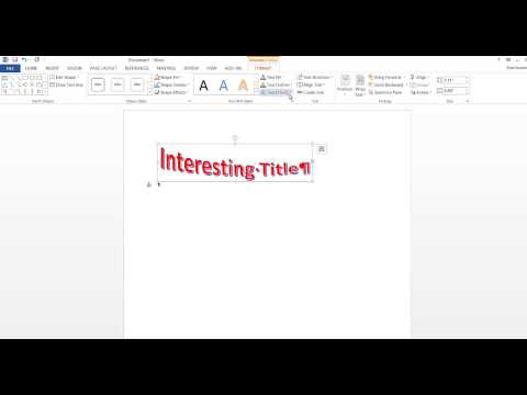 Word Art in Word 2013 Word Art in Word 2013