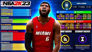 This PRIME LeBron James build can do EVERYTHING in NBA 2K23! ALL CONTACT DUNKS, 83 3PT, HOF MENACE!