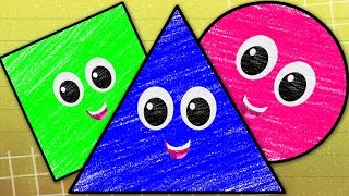 Shapes Song | Learn Shapes With Crayons | Nursery Rhymes For Kids | Baby Songs