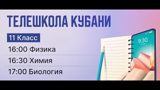 28.03 Телешкола Кубани. 11 класс. Физика, химия, биология