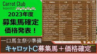 【一口馬主】キャロット募集馬確定！最高額は「ハープスターの２２」昨年対比103.9％の値上げ、平均価格約4000万へ向けて・・・さすがに実績と価格が噛み合っていないかな？