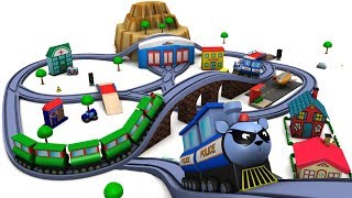 Police Car for Children - Police Cartoon - Train Videos - Sergent Cooper - Toy Factory - Toy Trains