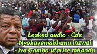 Leaked audio - Cde Nyokayemabhunu inzwai - iva Gamba utarise mhandu