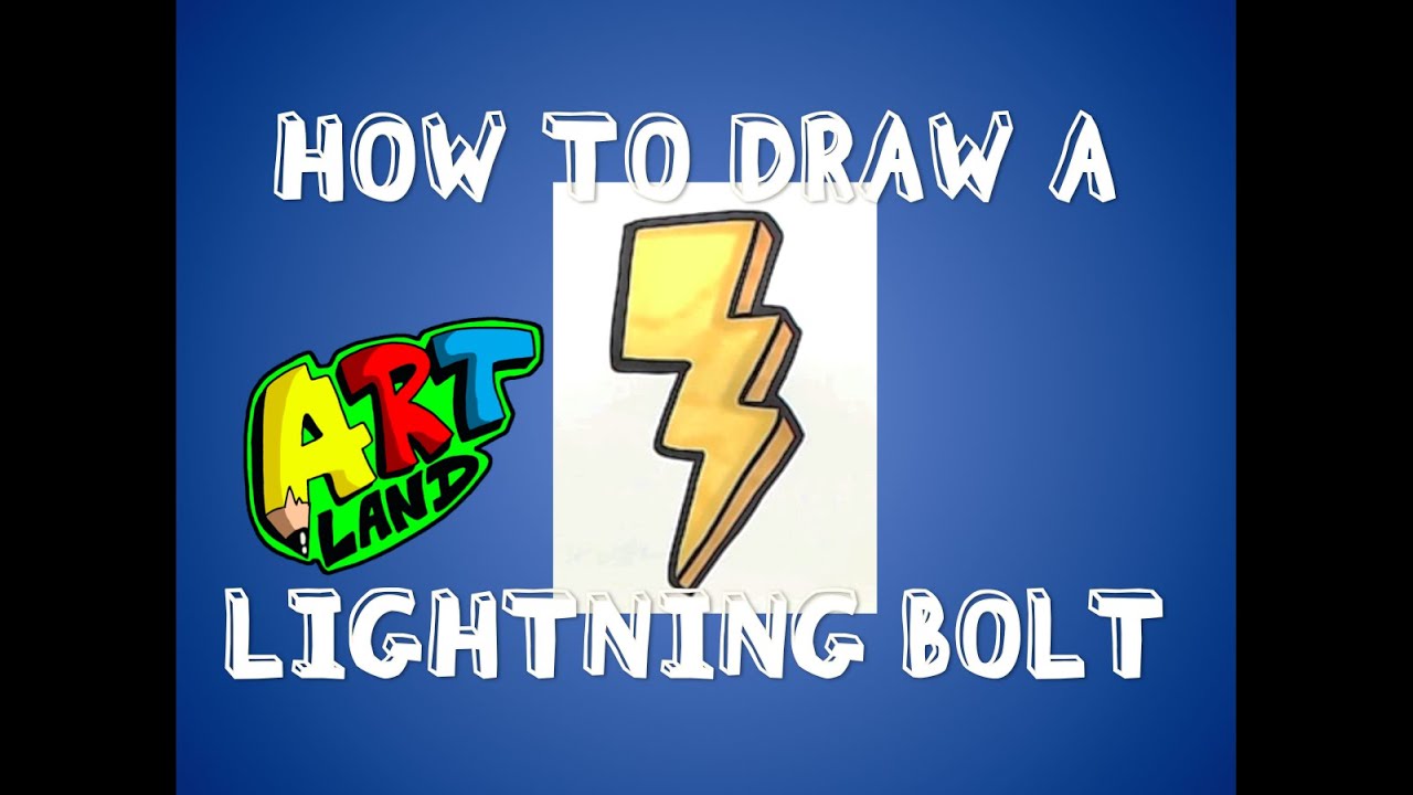 How To Draw A LIGHTNING BOLT - YouTube