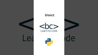 Learn how to use the Bisect Module in Python in under 60 Seconds! #datascience #python #learnpython