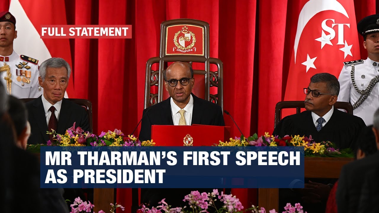 [FULL] Mr Tharman Shanmugaratnam’s First Speech As Singapore President ...