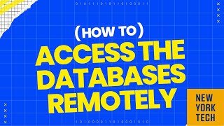 How to Access the Databases Remotely