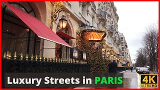 Paris , France 🇫🇷 - Paris Walking Tour 4K -  | Paris Street Walk | Luxury Streets