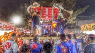 2024.7.25 八尾市 植松東 青年団 太鼓台 宮入り 渋川神社 夏祭り