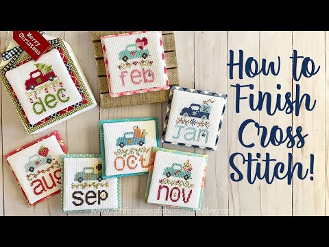 How To Finish Cross Stitch // TUTORIAL #flosstube - YouTube