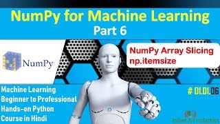Python NumPy Array Slicing in Hindi Part-6 | Machine Learning Hands-on Python Course #01.01.06