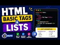 HTML Basic Tags & Lists Tutorial | Beginner Friendly