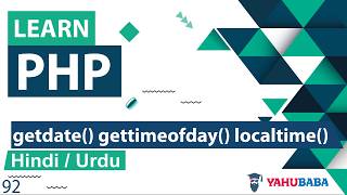 PHP Getdate, Localtime, Gettimeofday Function in Hindi / Urdu