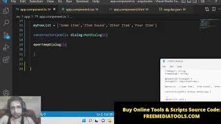 Angular 14 Project to Show List Data in Material Dialog Popup Window on Button Click in TypeScript