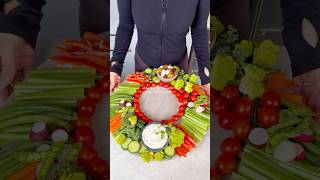 How to make a Crudité Wreath with our Spinach \u0026 Herb Dip! #recipe #foodie #christmas #holidayseason