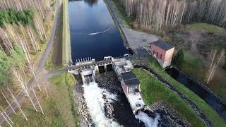 Drone Kissakoski hydropower plant 2020