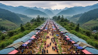 Discover the Year-End Tet Market with Many Goods for Sale at the Largest Market in Lao Cai.