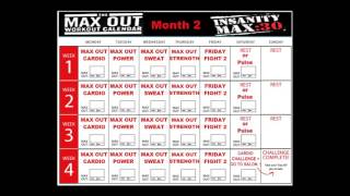 Insanity MAX 30 Calendar Month 2