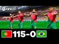 Portugal 115 - 0 Brazil | Ronaldo, Messi, Neymar, Mbappe, Haaland, Al Stars played for POR | FIFA 23