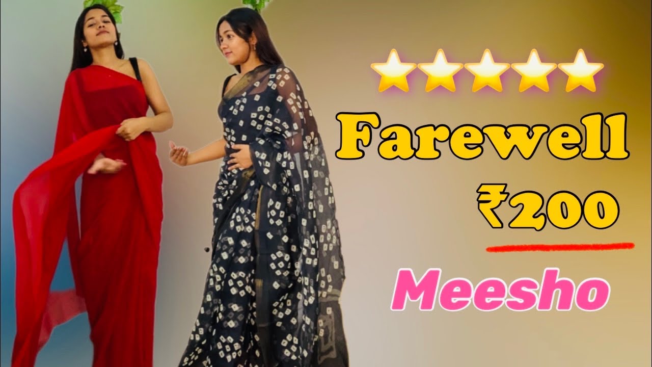 Meesho Farewell Saree Sareehaulmeesho Youtube