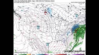 Forecast slide RAP computer model 18Z run for possible East Coast Blizzard