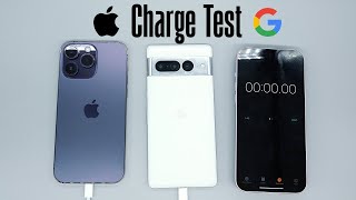 Pixel 7 Pro vs iPhone 14 Pro Max: Battery Charge Test with 30w
