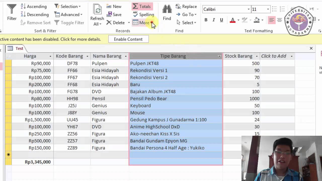 Tutorial Form Ms Access 2013 Youtube
