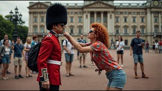 A Drunk Tourist Tried To Kiss A Guard… The Moment Karma Caught Up With Her!