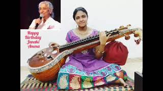 Janaki Amma Birthday Special Medley | Veena By Sangeetha Narayanan