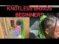 How to do knotless goddess braids/ for beginners