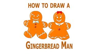 how to draw a Gingerbread Man, Christmas decorations