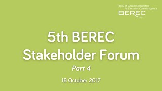 5th BEREC Stakeholder Forum - Services and innovation