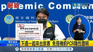 #iNEWS最新 疫情維持穩定! 今日本土+23665 病歿+25 指揮中心公布下週一起來台旅客 免搭機前PCR陰性證明│記者 柯佩瑄│【台灣要聞】20220810│三立iNEWS