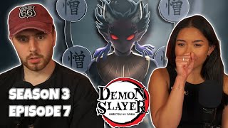 UPPER MOON 4 FINAL FORM?! - Girlfriend Reacts To Demon Slayer Season 3 Episode 7 REACTION!